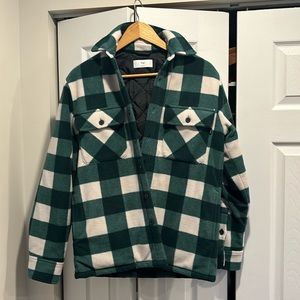 Aritzia TNA Plaid Polar Shacket